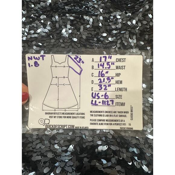 NWT $228 French Company Bisma Sequin Cocktail Dress, Sz US 6 (LL-1127) - Picture 10 of 10